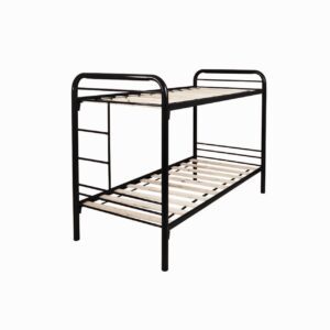 Camarote 1 plaza con estructura de acero y escalera fija, ideal para dormitorios compartidos