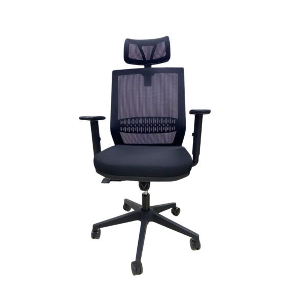 Silla ergonómica Aeris Pro con respaldo de malla y apoya cabeza ajustable